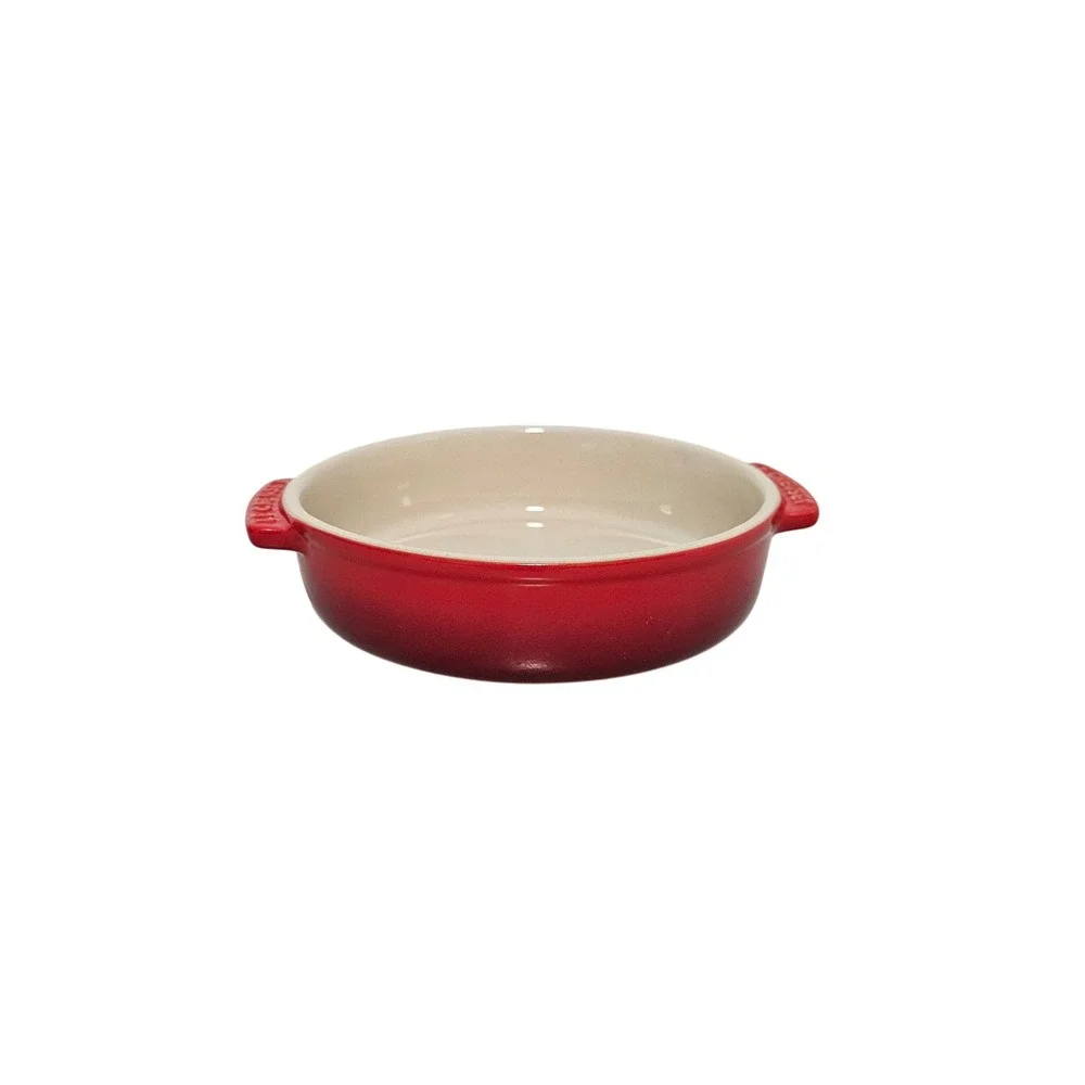 Le Creuset Stoneware Round Au Gratin Dish Small Red Cerise 5.5